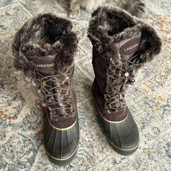 Lands End Hillary Winter Duck Boots, 7B, Like New - Picture 1 of 6